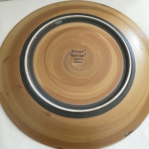 Sango Splash 4951 Large Pottery Platter / Plate 12" - Picture 5 of 5